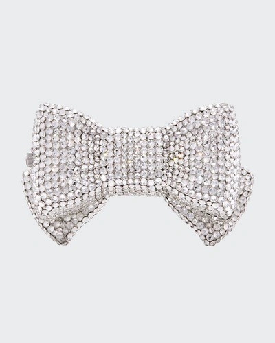 Shop Judith Leiber Shimmery Bow Tie Crystal Pillbox