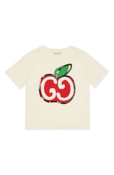 Shop Gucci Apple Graphic Tee In Sun Kissed