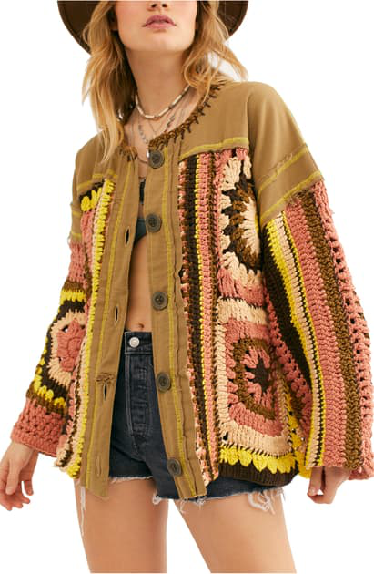 Free People No Rain Sweater Jacket In Oslo In Spring Combo | ModeSens