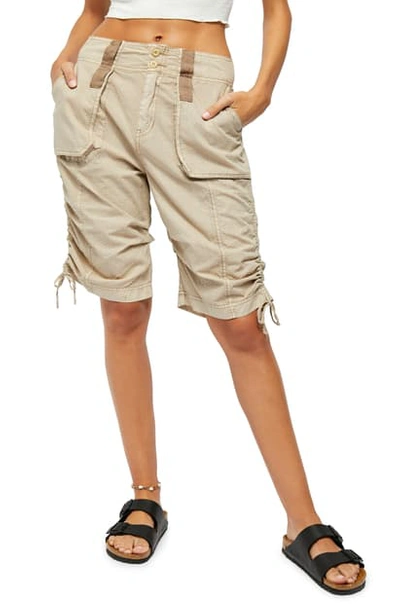 Shop Free People Cassidy Cargo Shorts In Calm Sand