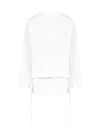 Shop Mm6 Maison Margiela Fleece In Off White