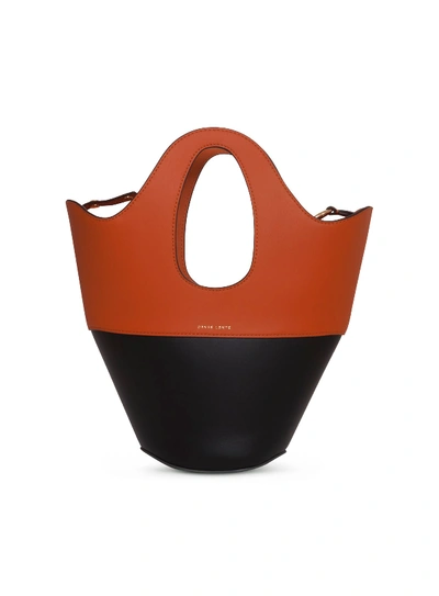 Shop Danse Lente Two-tone Tote Bag In Rosso/nero