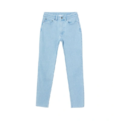 Shop Burberry Skinny Fit Bleached Denim Jeans In Light Indigo