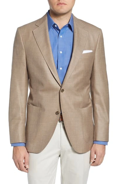 Shop Peter Millar Classic Fit Wool Blend Sport Coat In Tan