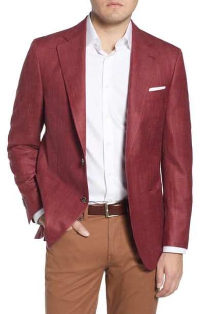 Shop Peter Millar Classic Fit Wool Blend Sport Coat In Red