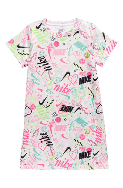 pink nike t shirt dress