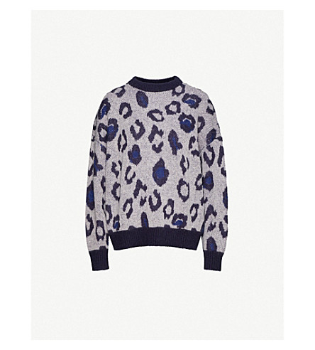 anine bing leopard sweatshirt