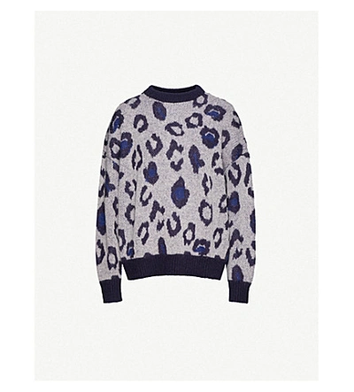 Shop Anine Bing Ab Knt Raigh Jumper In Leopard