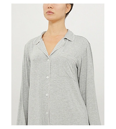 Shop Eberjey Gisele Jersey Sleep Shirt In Heather Grey Bellini