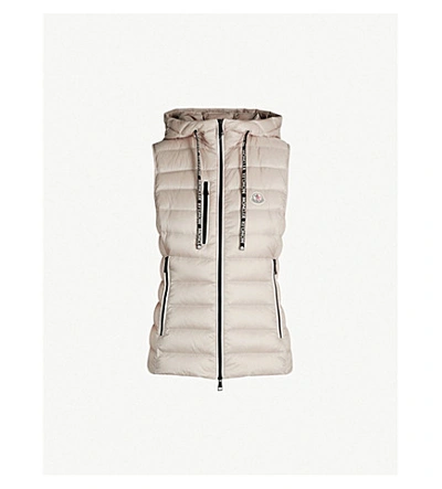 Shop Moncler Sucrette Padded Gilet In Champagne