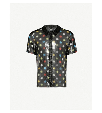 Shop Paco Rabanne Spotlight Chainmail Shirt In Black Spot