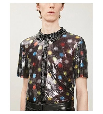 Shop Paco Rabanne Spotlight Chainmail Shirt In Black Spot