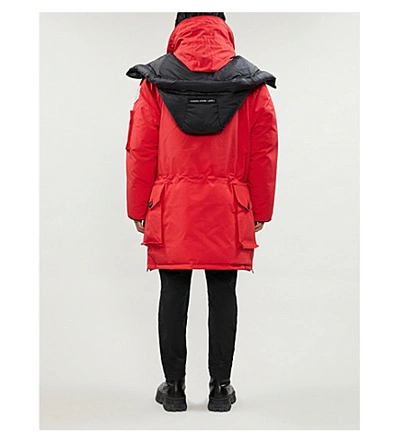 Shop Canada Goose X Juun.j Expedition Shell-down Hooded Parka In Red
