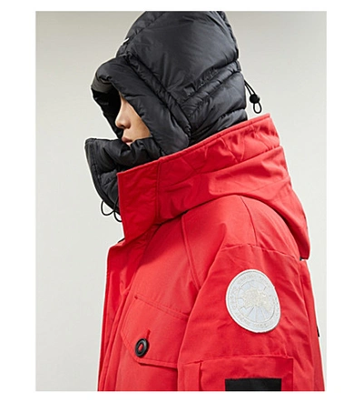 Shop Canada Goose X Juun.j Expedition Shell-down Hooded Parka In Red