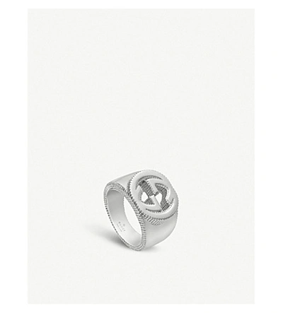 Shop Gucci Interlocking G Sterling Silver Ring