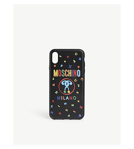 Moschino Alphabet Print Iphone Xs Max Case In Multi Modesens