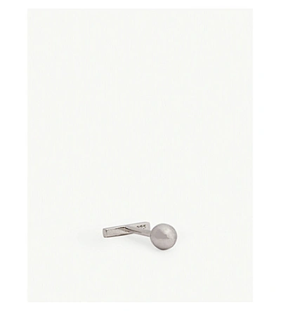 Shop Astrid & Miyu Simple 18ct Gold-plated Barbell Earrings In Silver