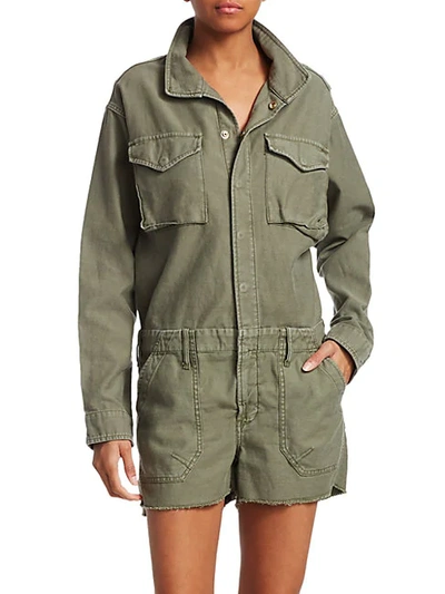 Shop Frame Service Army Romper In Military