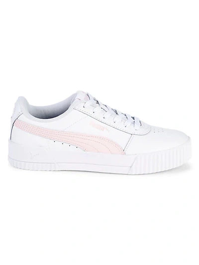 Shop Puma Carina Leather Sneakers In White