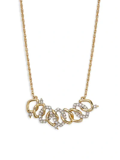 Shop Alexis Bittar Crystal-spiked Chain Link Necklace