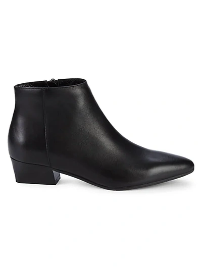 Shop Aquatalia Fosca Leather Ankle Boots In Black