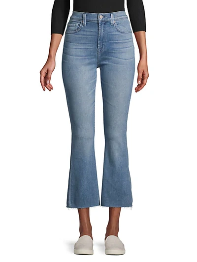 Shop 7 For All Mankind High-rise Slim Kick Flare Jeans In Polar Sky