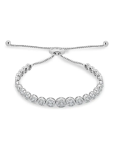 Shop Saks Fifth Avenue 14k White Gold & White Diamond Bracelet