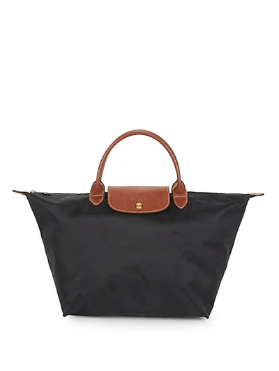 Shop Longchamp Medium Le Pliage Top Handle Bag In Black