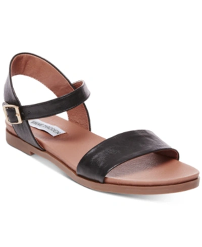 Shop Steve Madden Dina Flat Sandals In Black