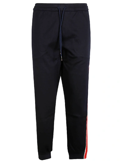 Shop Thom Browne Rib-stripe Track Pants In Blue