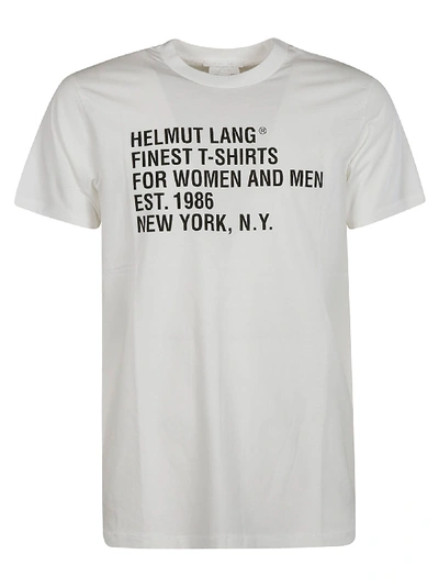 Shop Helmut Lang Finest Standard T-shirt In Chalk White