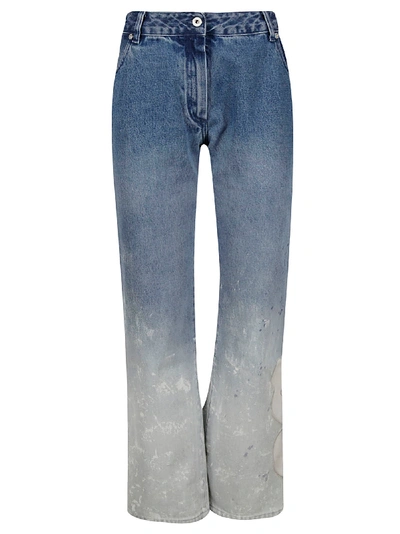 Shop Off-white Shape Cropped Leg Jeans In Bleach