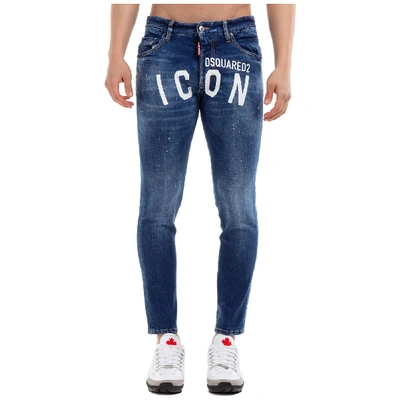 Shop Dsquared2 Dan Jeans In Blu