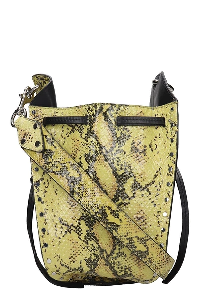 Shop Isabel Marant Radja Shoulder Bag In Yellow Leather