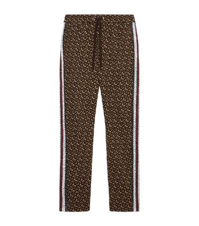 Shop Burberry Cotton Tb Monogram Sweatpants