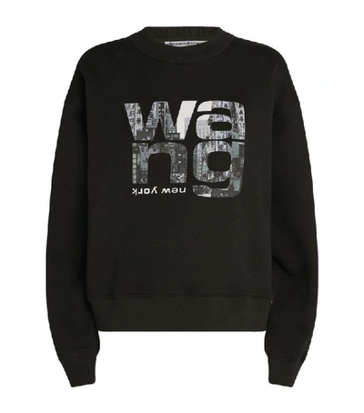 Shop Alexander Wang Cotton Logo Sweatshirt