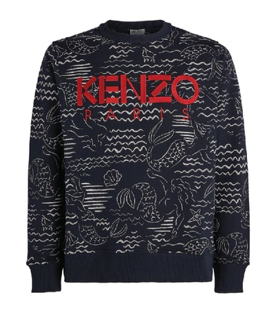 Shop Kenzo All-over Mermaids Print Sweatshirt
