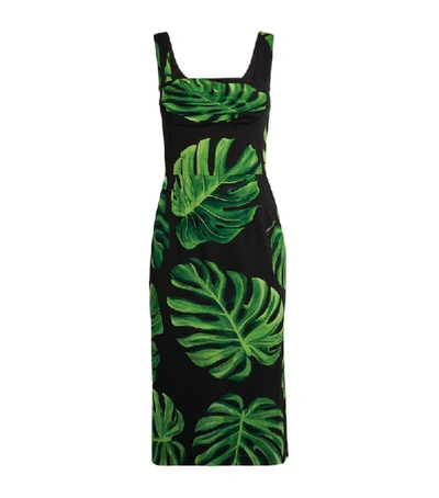 Shop Dolce & Gabbana Leaf Print Dress
