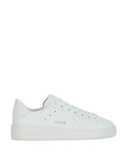 Shop Golden Goose Purestar Leather Low-top Sneakers In White
