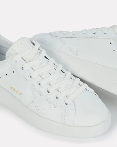 Shop Golden Goose Purestar Leather Low-top Sneakers In White