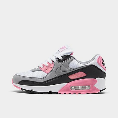 Shop Nike Men's Air Max 90 Casual Shoes In White/particle Grey/light Smoke Grey