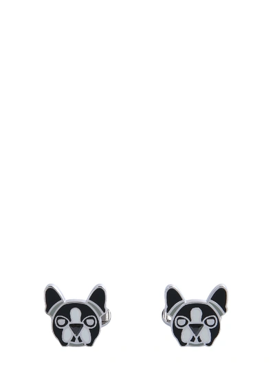 Shop Paul Smith Dog Face Cufflinks In Nero