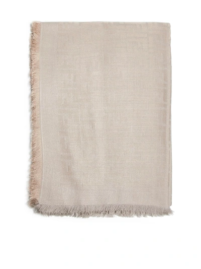 Shop Fendi Scarf In Tortora