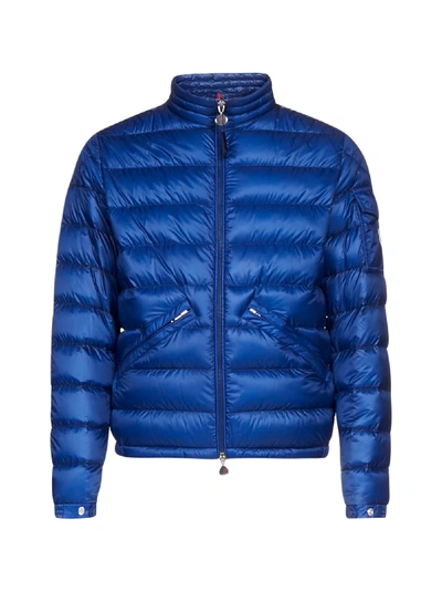 Shop Moncler Down Jacket In Blue Royal