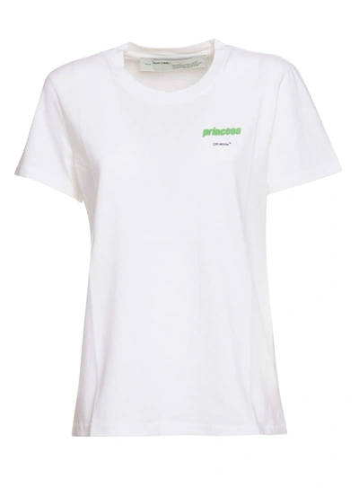 Shop Off-white Off White Printed T-shirt In Bianco