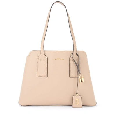 Shop Marc Jacobs The  Shoulder Bag Model The Editor Made Of Sand-colored Leather In Beige