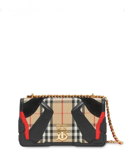 Shop Burberry Lola Leather Crossbody Bag In Beige