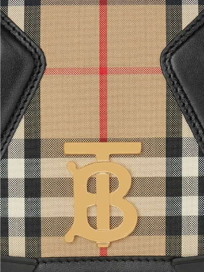 Shop Burberry Lola Leather Crossbody Bag In Beige
