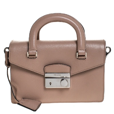 Prada Saffiano Leather Mini Sound Flap Bag