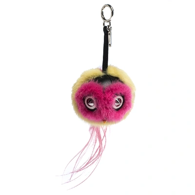 Pre-owned Fendi Multicolor Fur Funky Monster Bug Bag Charm